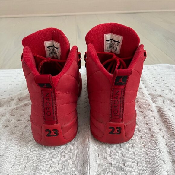 JORDAN 12 RETRO GYM RED HI-TOPS SNEAKERS RED 153265-601 7Y - Picture 3 of 6